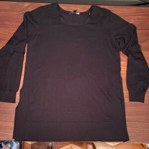 Cyrus black split side crew neck sweater women’s L in great condition